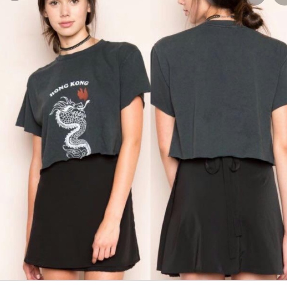 Brandy Melville black wrap skirt